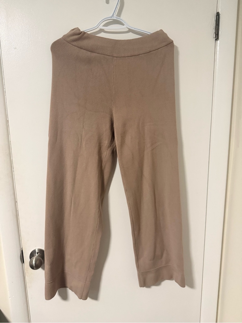 Dynamite Neutral Beige Wide-Leg Knit Pants